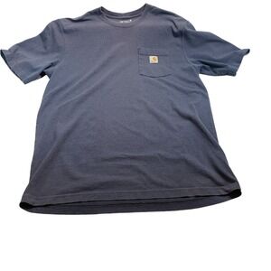 Carhartt K87 Pocket T-Shirt Mens Large Tall Bluestone Loose Fit Short Sleeve
